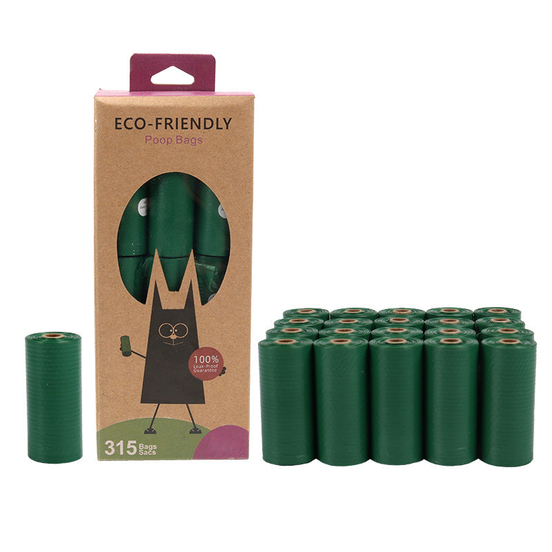 Dark Green Degradable Pet Poop Bag Epi Dog Poop Bag Pet Garbage Bag - Dark Green Flat Mouth 1 Silk 21 Rolls