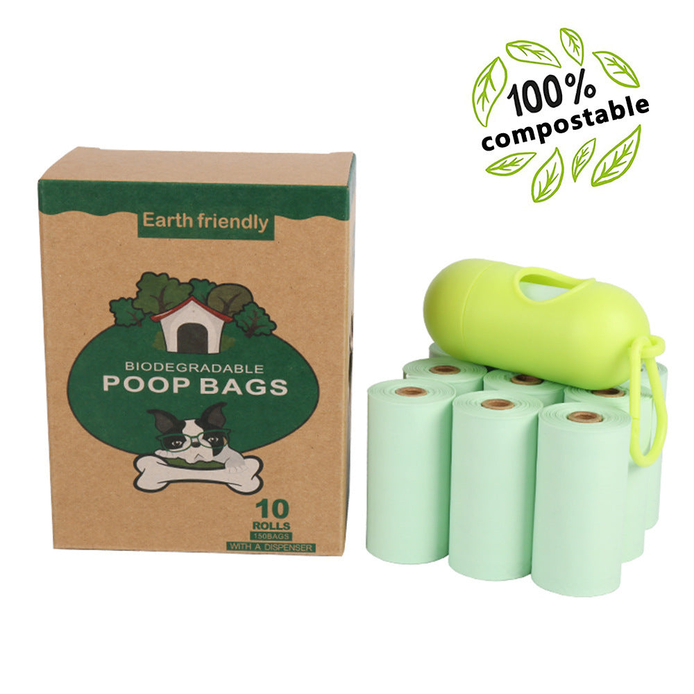 Fully Degradable Pet Poop Bag Non-fragrant Compostable Pet Poop Bag 1 - 10 Volumes Divided Into Cowhide Boxes