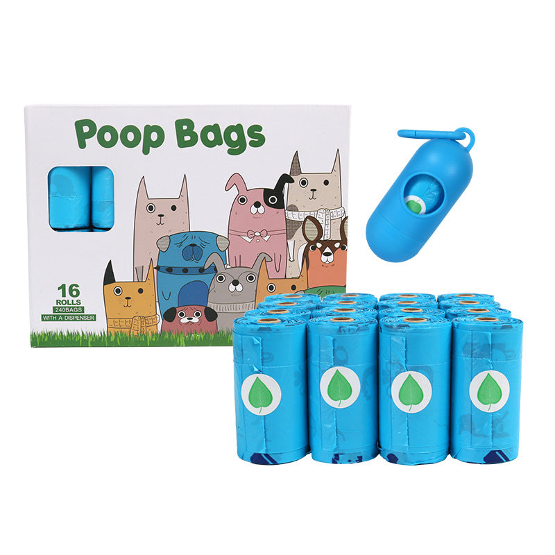 Amazon Pet Garbage Bag Biodegradable Vest Bag Pet Poop Bag Vest Style - 16 Roll + Garbage Bag Dispenser