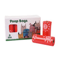 Degradable Vest Pet Poop Bag Dog Poop Bag Cherry Cat Shovel Poop Bag - 8 Rolls