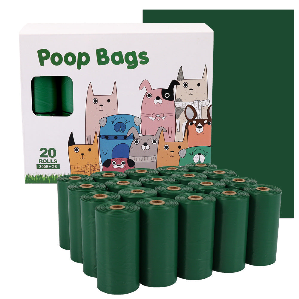 Dark Green Degradable Pet Poop Bag Epi Dog Poop Bag Pet Garbage Bag - Dark Green 1.5 Silk 20 Rolls