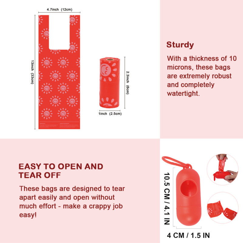 Degradable Vest Pet Poop Bag Dog Poop Bag Cherry Cat Shovel Poop Bag - view 4
