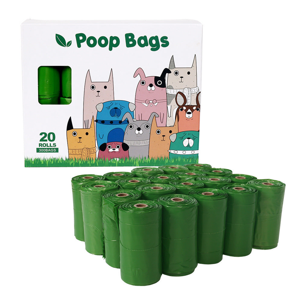 1 5 Silk Biodegradable Rolled Vest-style Pet Poop Bag Dog Epi Poop - 20 Rolls