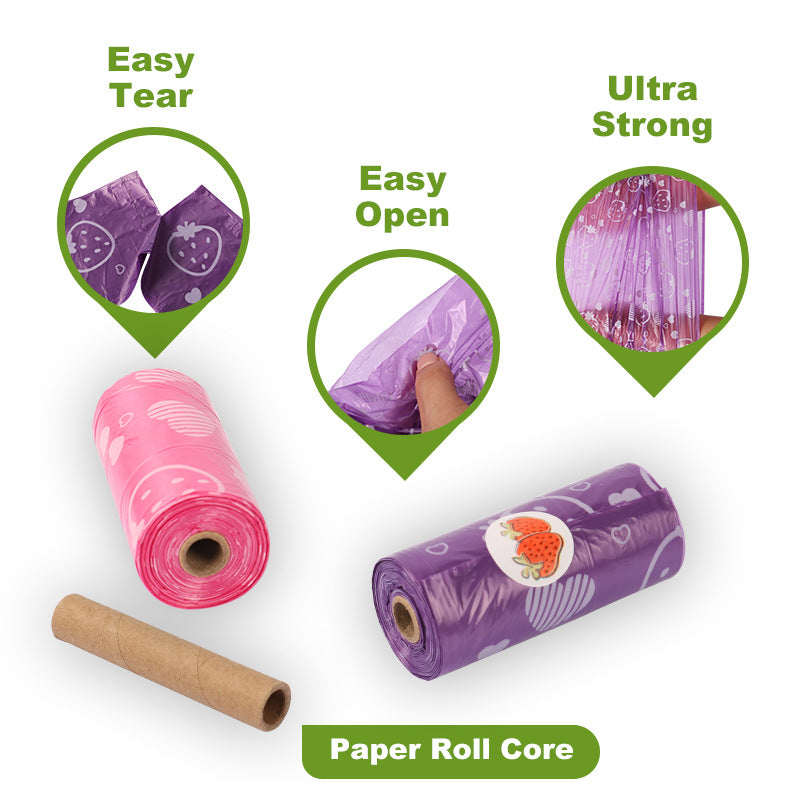 Cross-border 36 Rolls Biodegradable Pet Stool Bag Fragrant Silk Shit - view 2