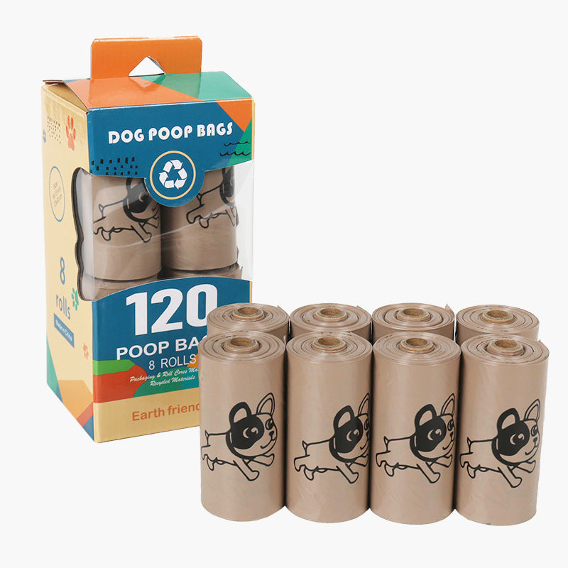Epi Degradable Poop Picking Bag Pet Garbage Bag Dog Poop Picking Bag - 8 Rolls In Color Box