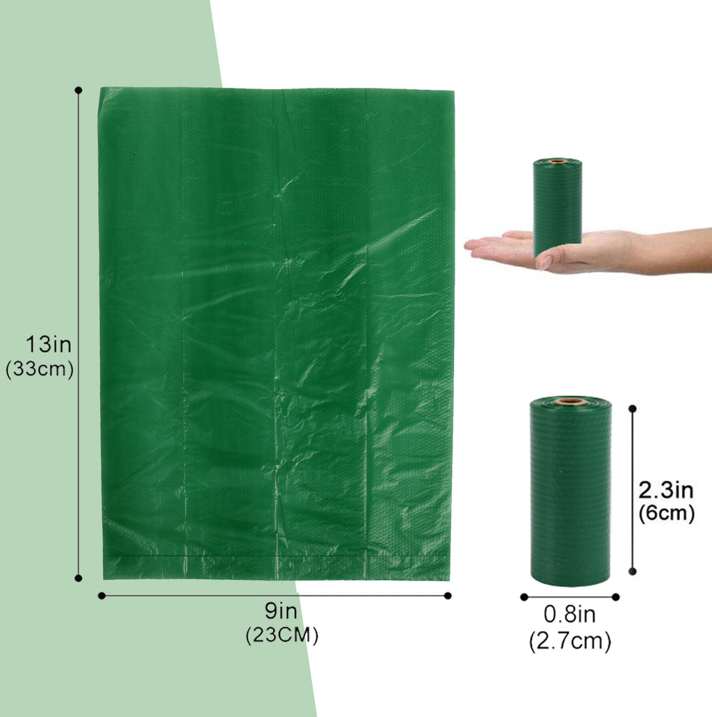 Degradable 1 Silk Pet Poop Bag Embossed Dark Green Non-fragrance Dog - view 4