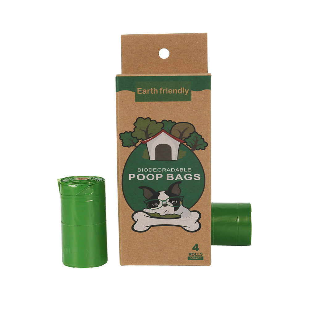 1 5 Silk Biodegradable Rolled Vest-style Pet Poop Bag Dog Epi Poop - 4 Rolls