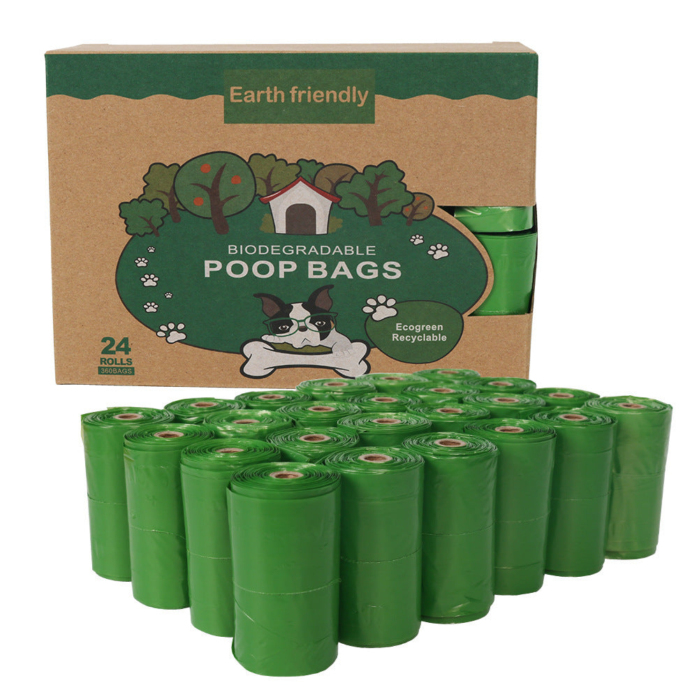 1 5 Silk Biodegradable Rolled Vest-style Pet Poop Bag Dog Epi Poop - 24 Rolls