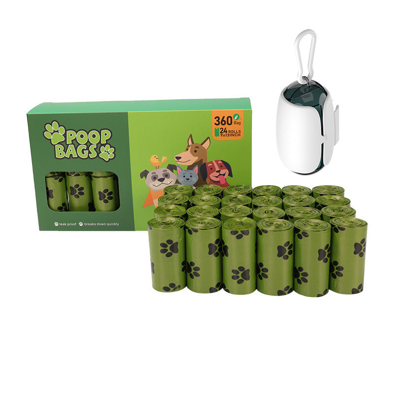 Non-core Pet Garbage Bag 1 5 Silk Epi Biodegradable Shit Picking Bag - Creamy-white