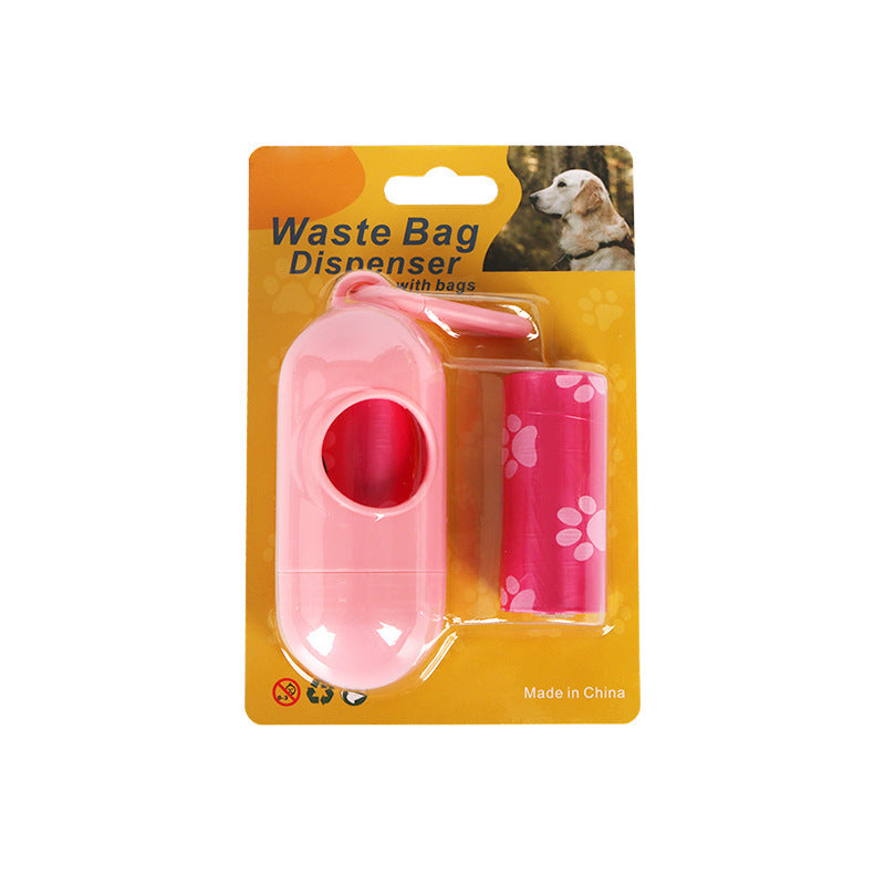 Dark Green Degradable Pet Poop Bag Epi Dog Poop Bag Pet Garbage Bag - Pink Footprints 2 Rolls + Points