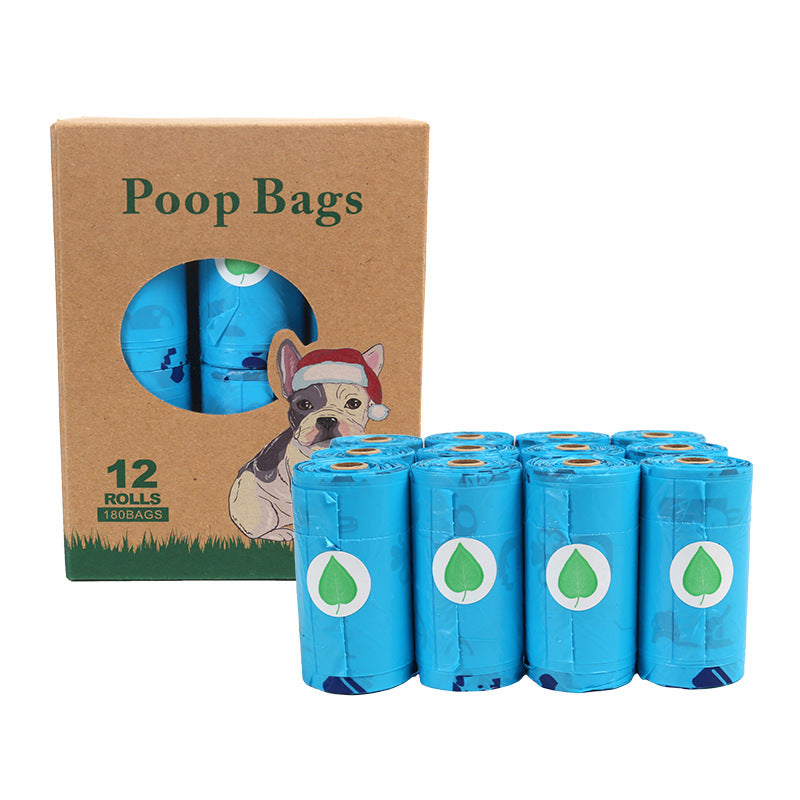 Amazon Pet Garbage Bag Biodegradable Vest Bag Pet Poop Bag Vest Style - 12 Rolls