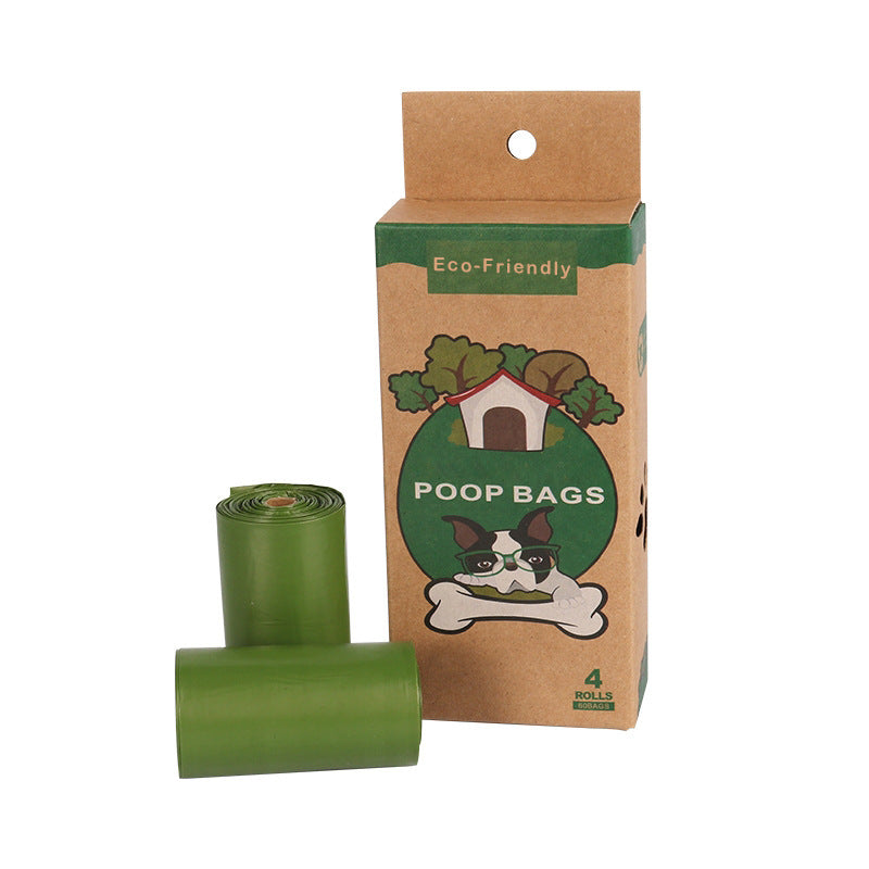 Dark Green Degradable Pet Poop Bag Epi Dog Poop Bag Pet Garbage Bag - 4 Rolls Of Military Green