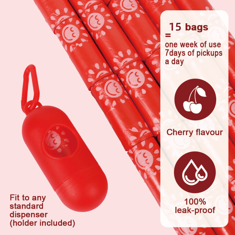 Degradable Vest Pet Poop Bag Dog Poop Bag Cherry Cat Shovel Poop Bag - view 3