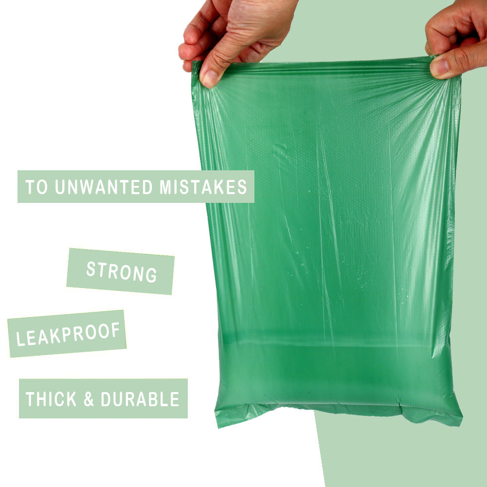 Degradable 1 Silk Pet Poop Bag Embossed Dark Green Non-fragrance Dog - view 3